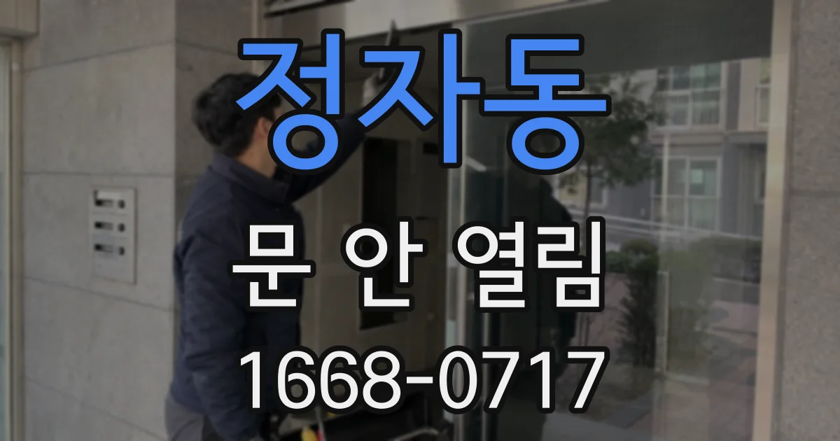 정자동 문 안 열림