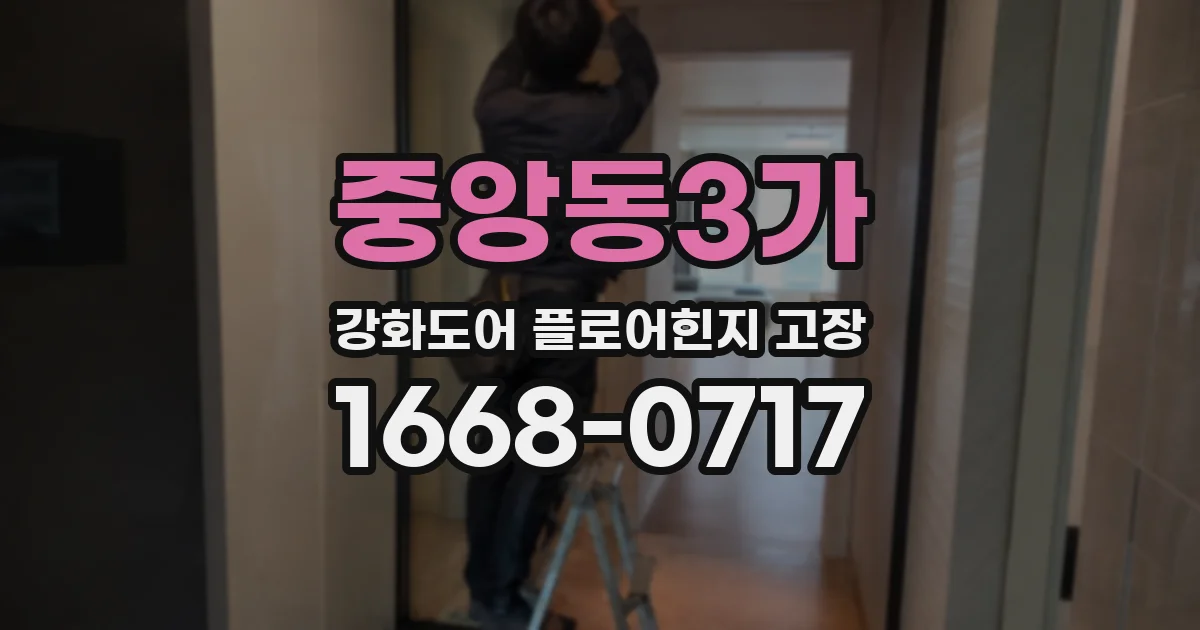 중앙동3가 강화도어 플로어힌지 고장