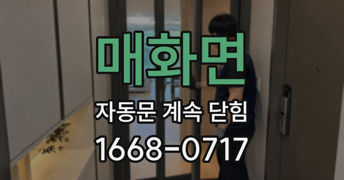 매화면 자동문 계속 닫힘