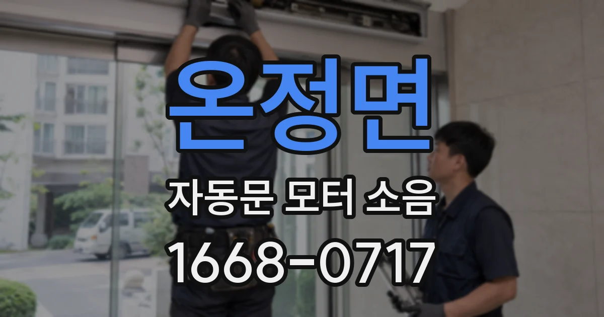 온정면 자동문 모터 소음