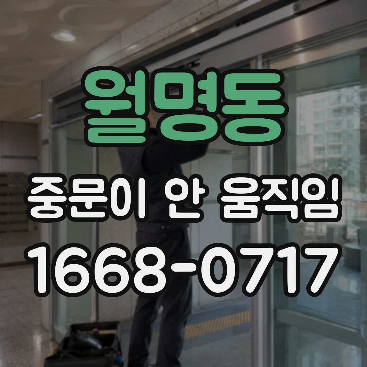 월명동 중문이 안 움직임