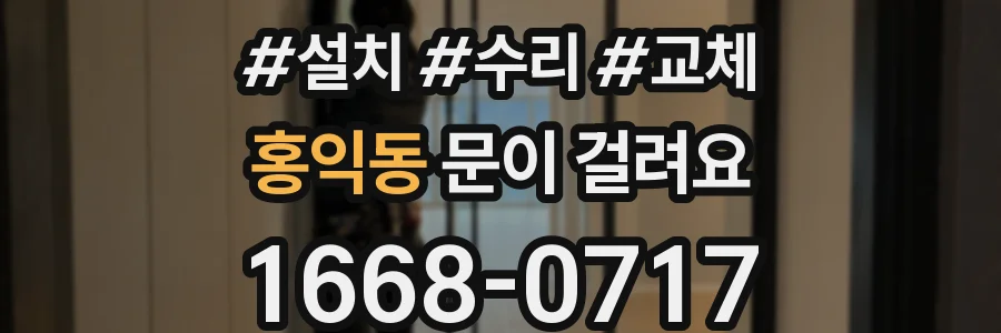 홍익동 문이 걸려요