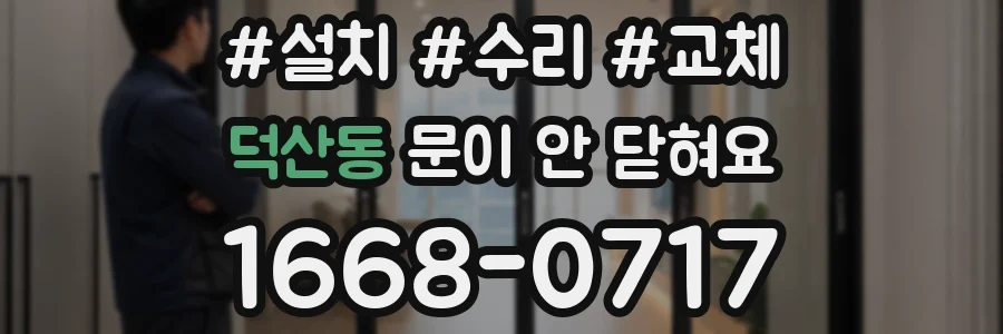 덕산동 문이 안 닫혀요