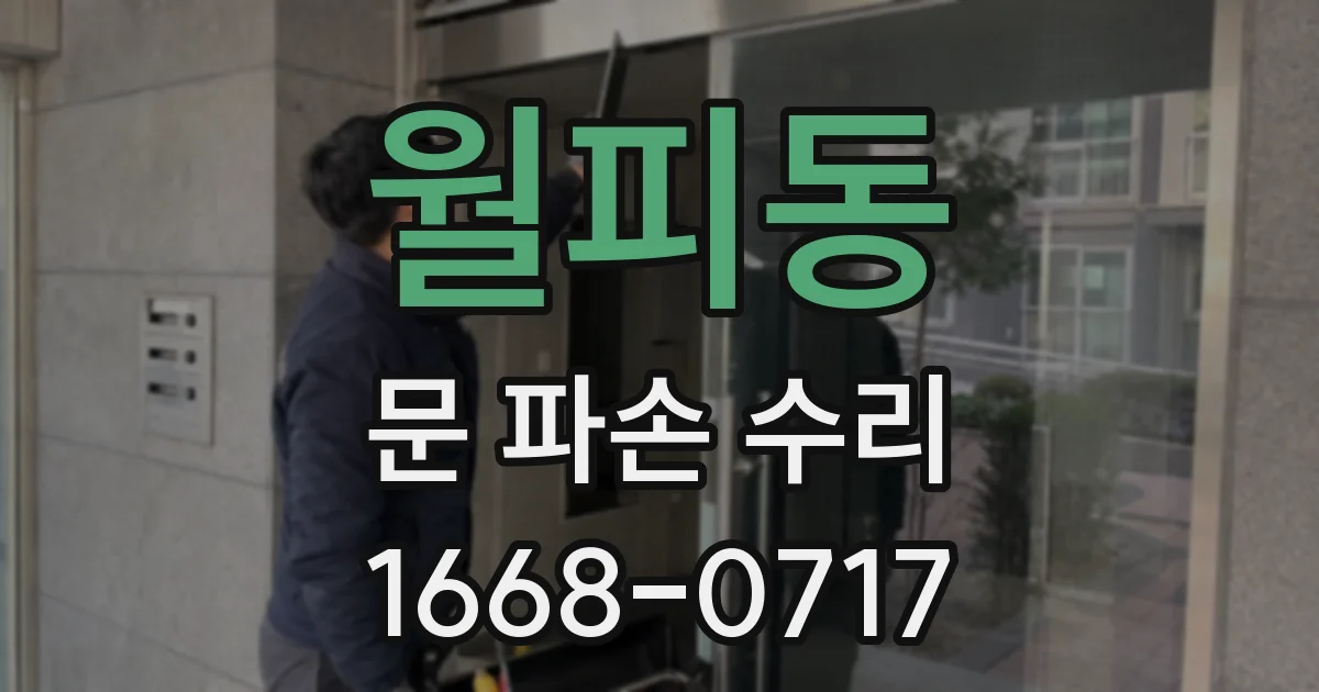 월피동 문 파손 수리