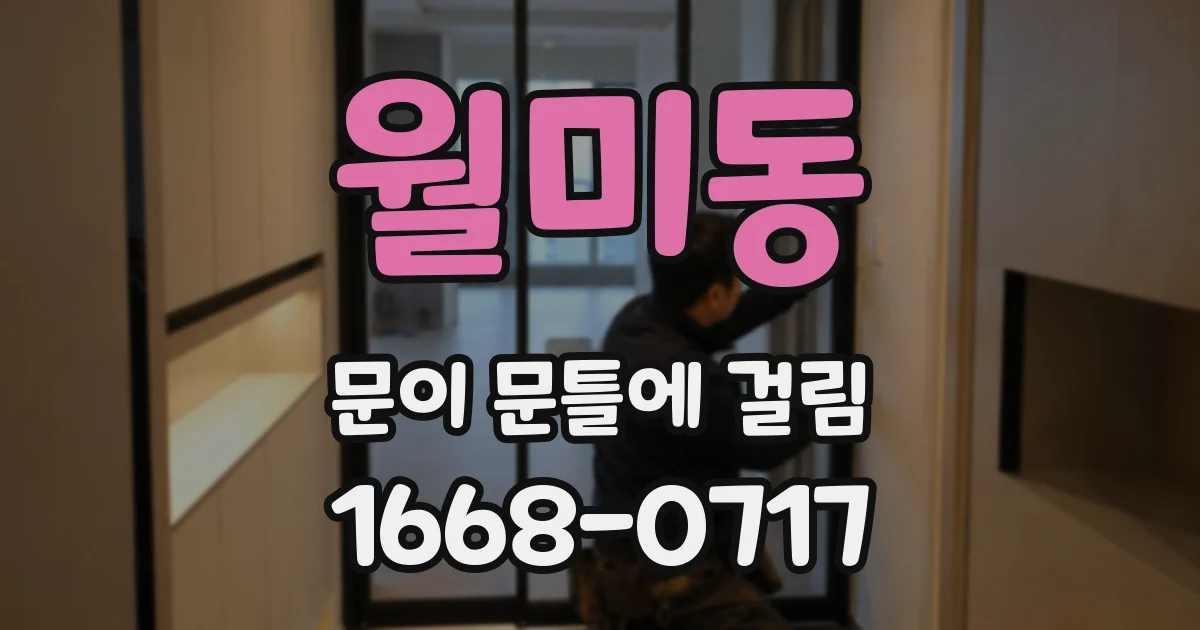 월미동 문이 문틀에 걸림