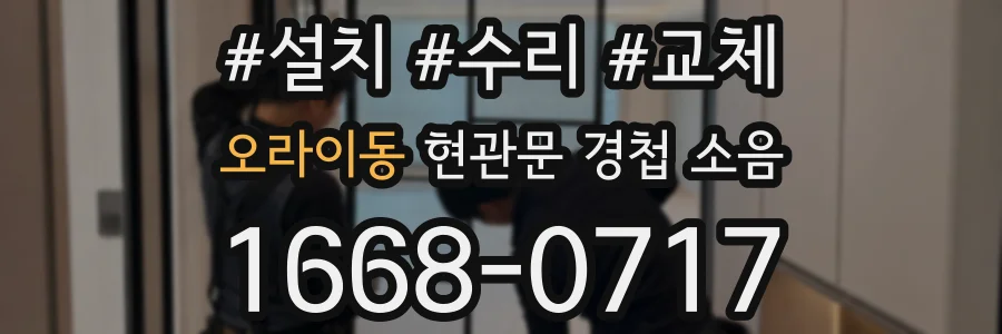 오라이동 현관문 경첩 소음