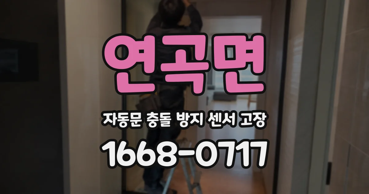 연곡면 자동문 충돌 방지 센서 고장