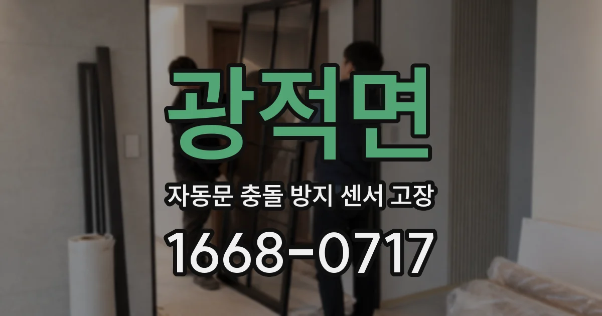 광적면 자동문 충돌 방지 센서 고장