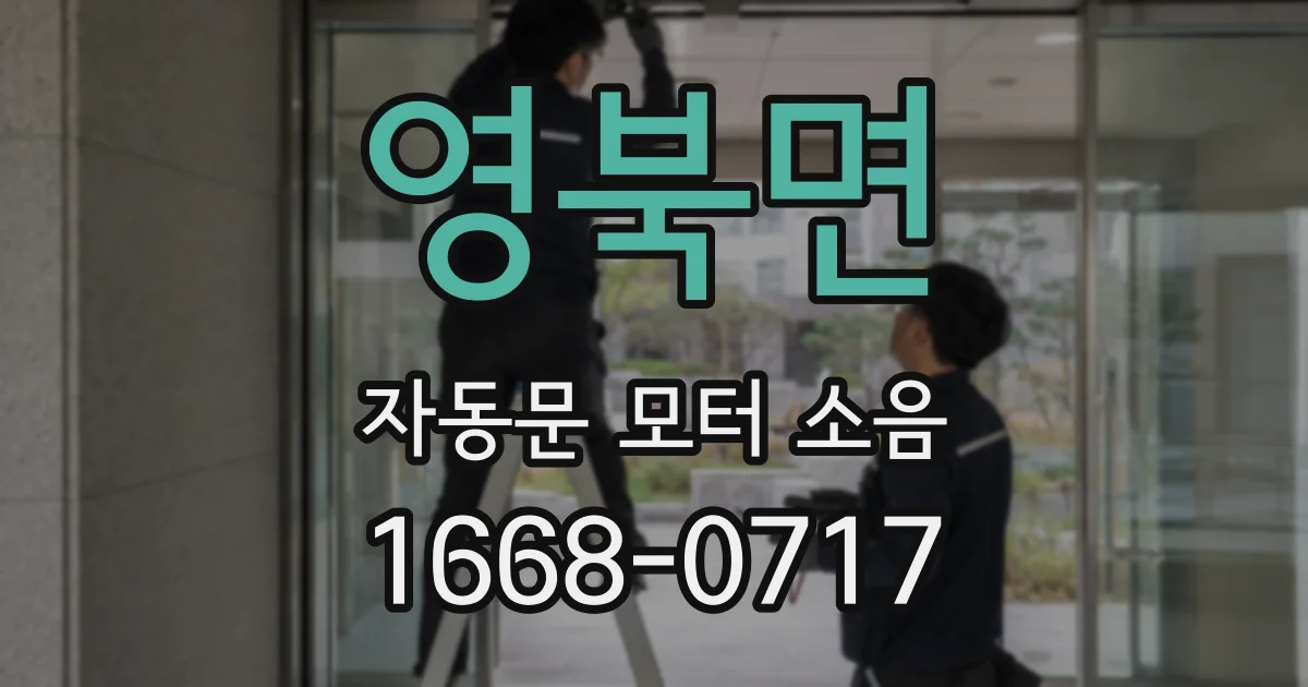 영북면 자동문 모터 소음