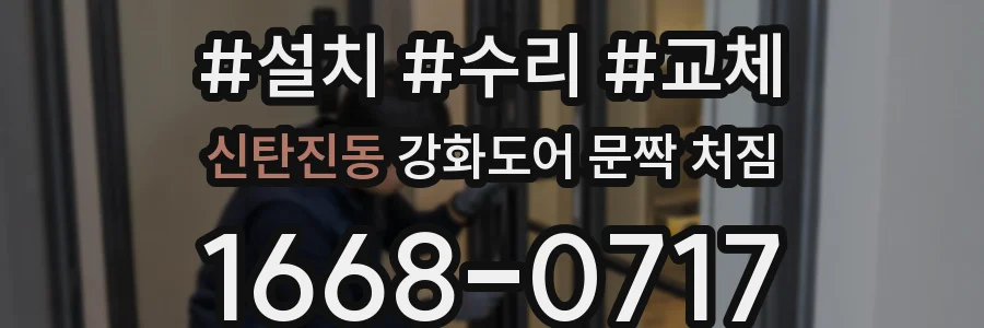 신탄진동 강화도어 문짝 처짐