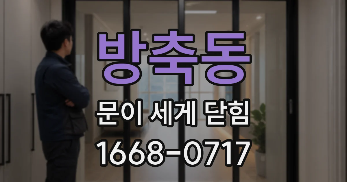 방축동 문이 세게 닫힘
