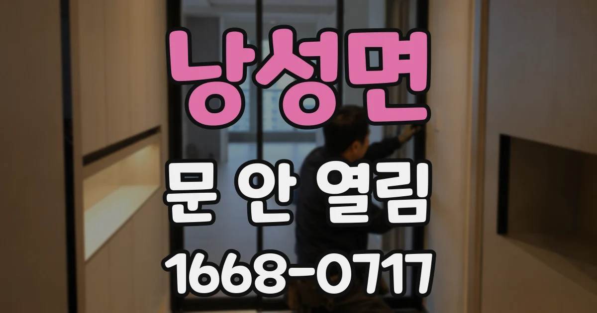 낭성면 문 안 열림