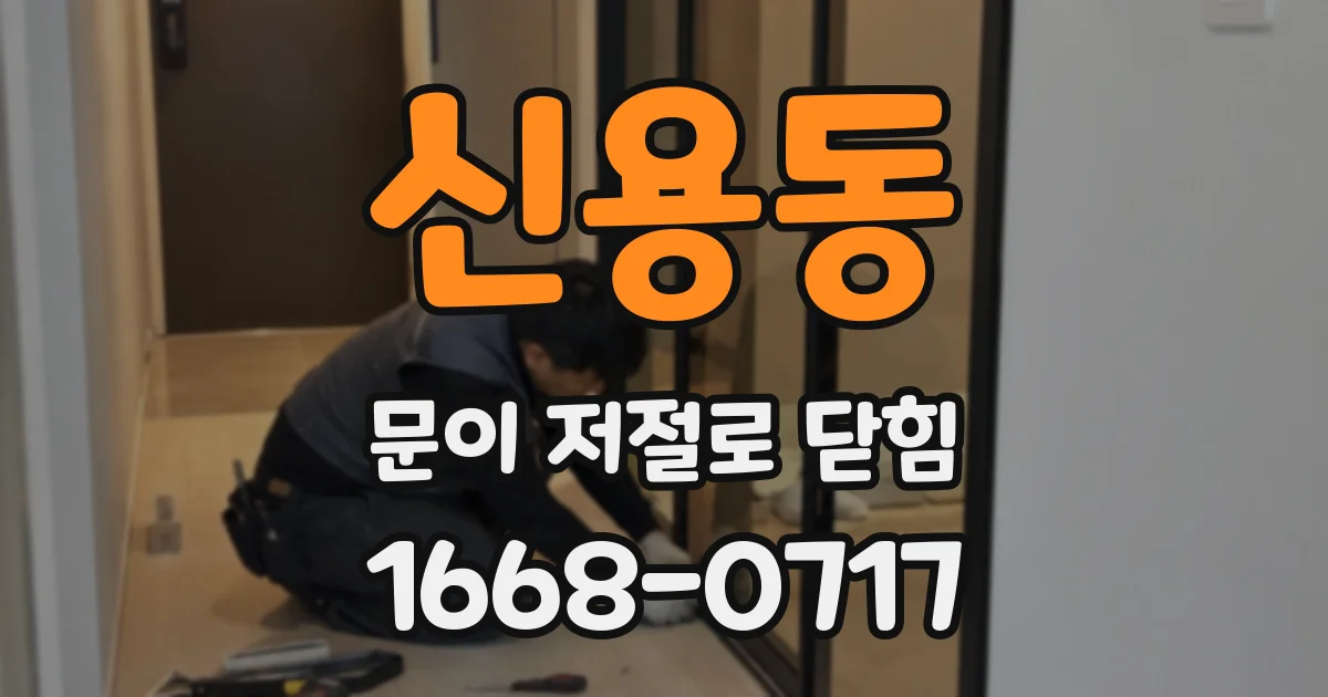 신용동 문이 저절로 닫힘