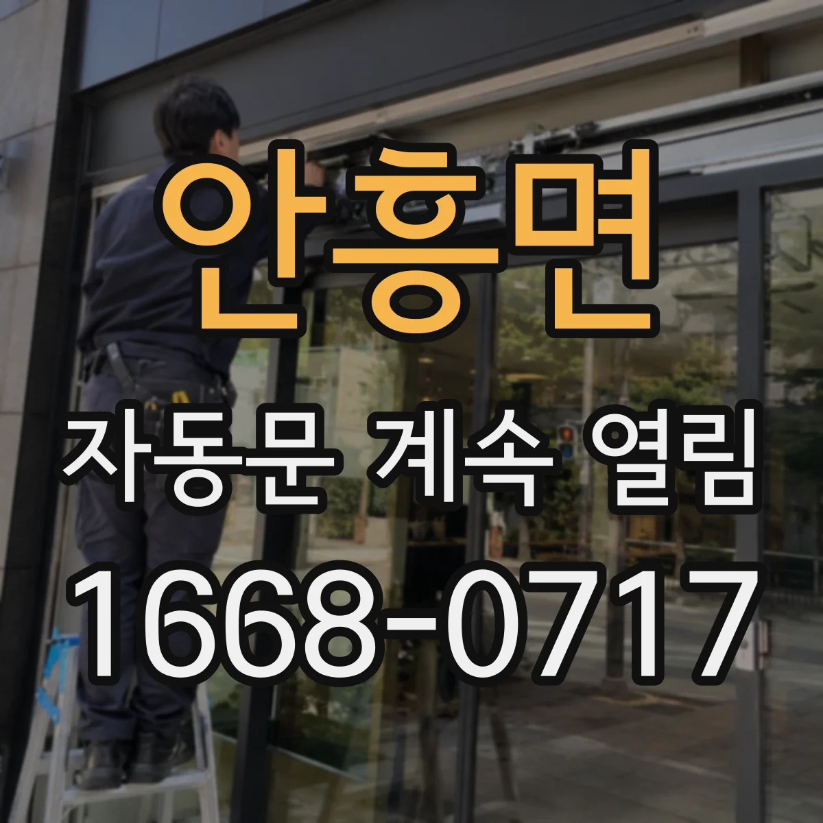안흥면 자동문 계속 열림