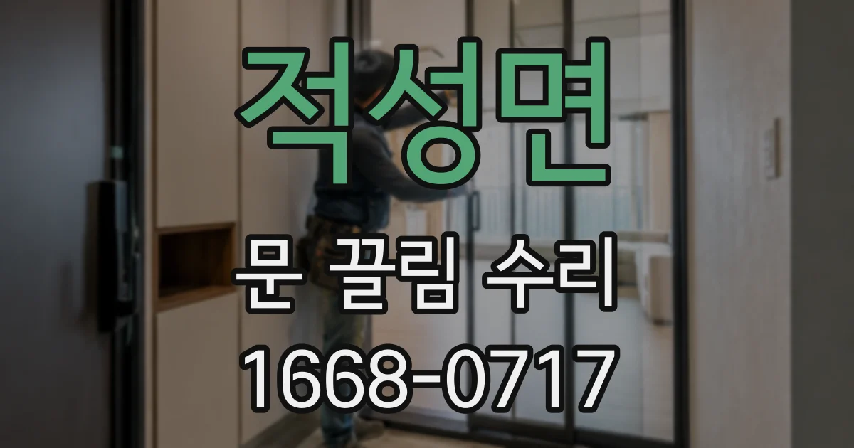 적성면 문 끌림 수리