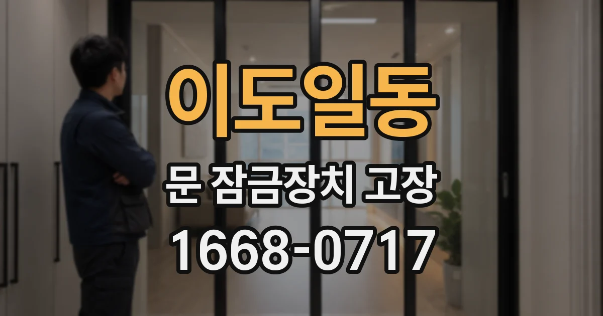 이도일동 문 잠금장치 고장