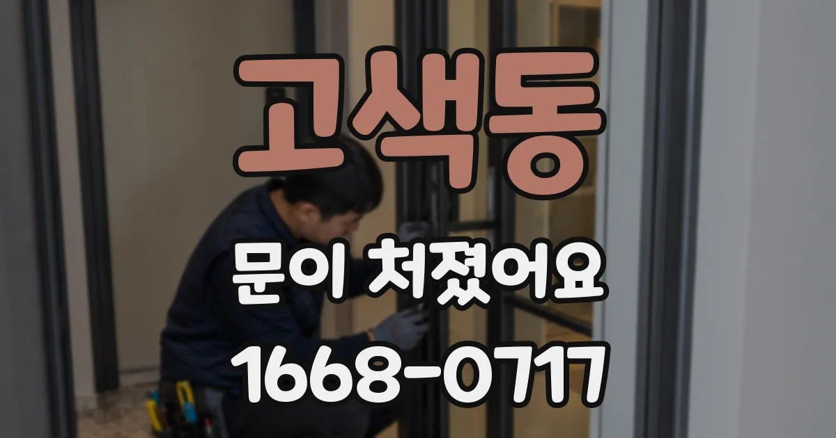 고색동 문이 처졌어요