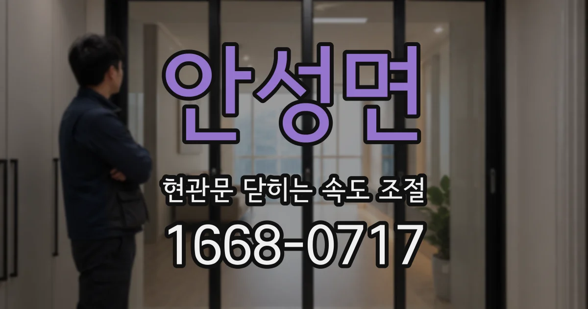 안성면 현관문 닫히는 속도 조절