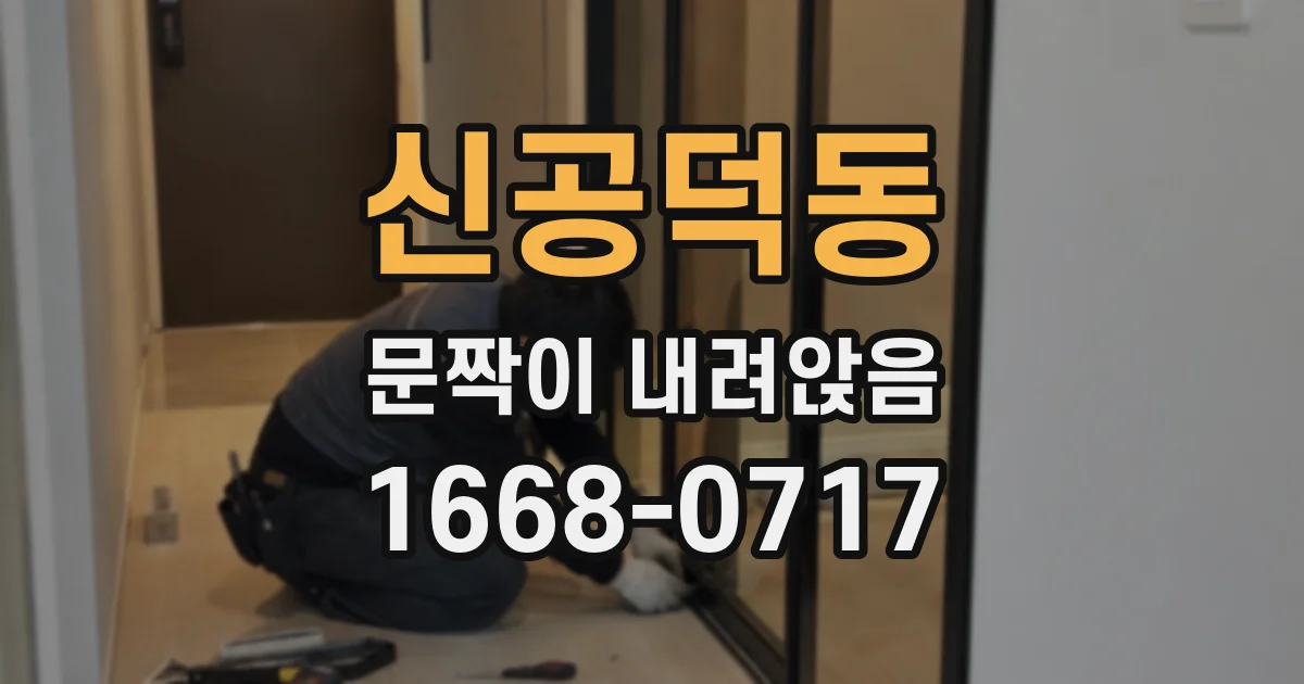 신공덕동 문짝이 내려앉음