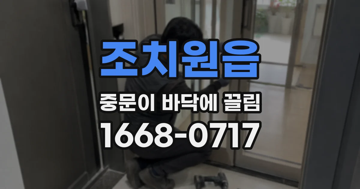 조치원읍 중문이 바닥에 끌림