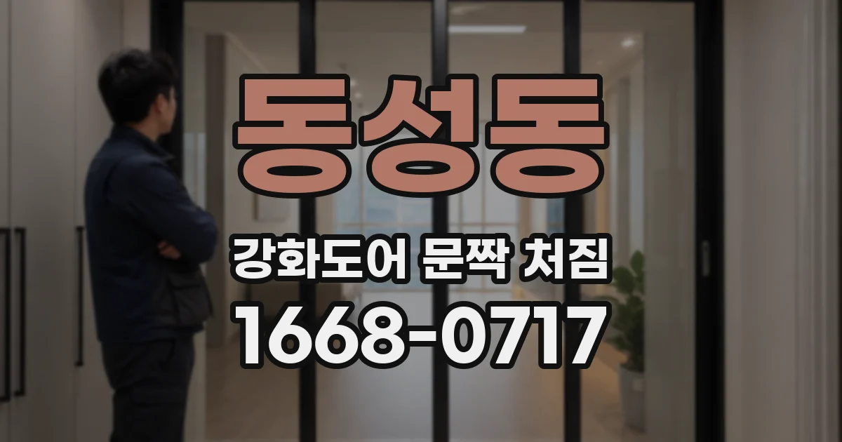 동성동 강화도어 문짝 처짐