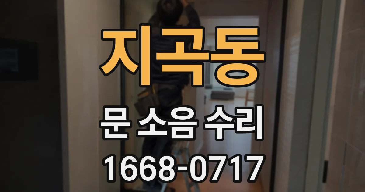지곡동 문 소음 수리
