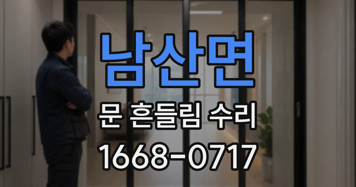 남산면 문 흔들림 수리