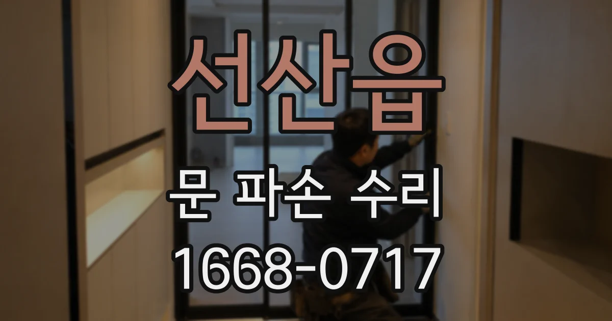선산읍 문 파손 수리