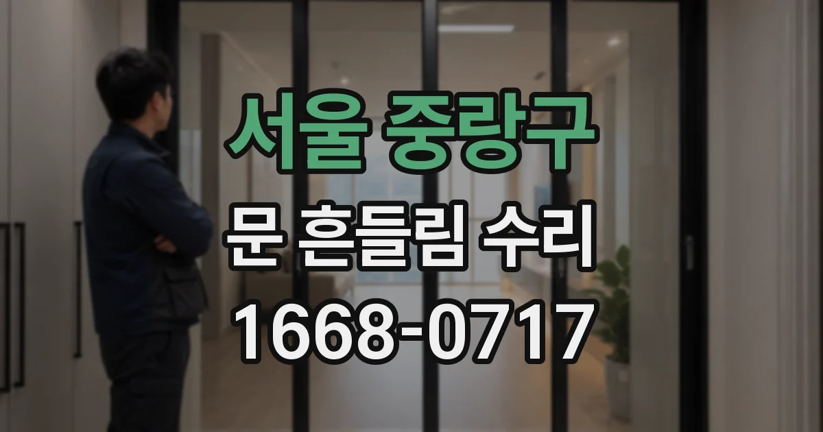 서울 중랑구 문 흔들림 수리