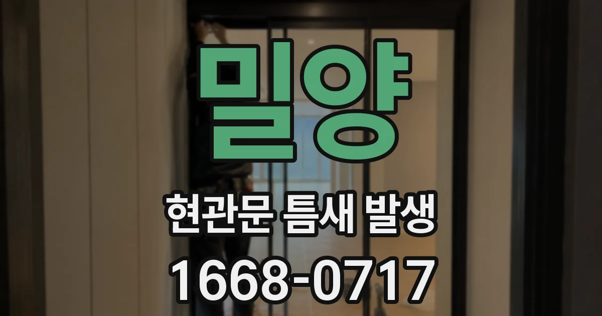 밀양 현관문 틈새 발생