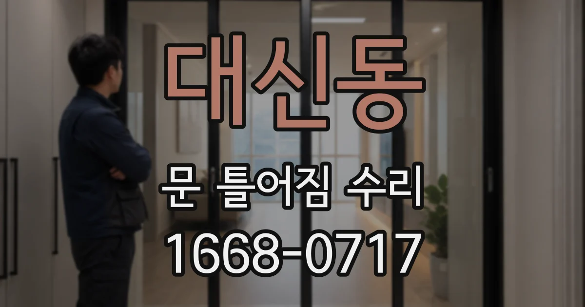 대신동 문 틀어짐 수리