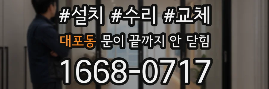 대포동 문이 끝까지 안 닫힘