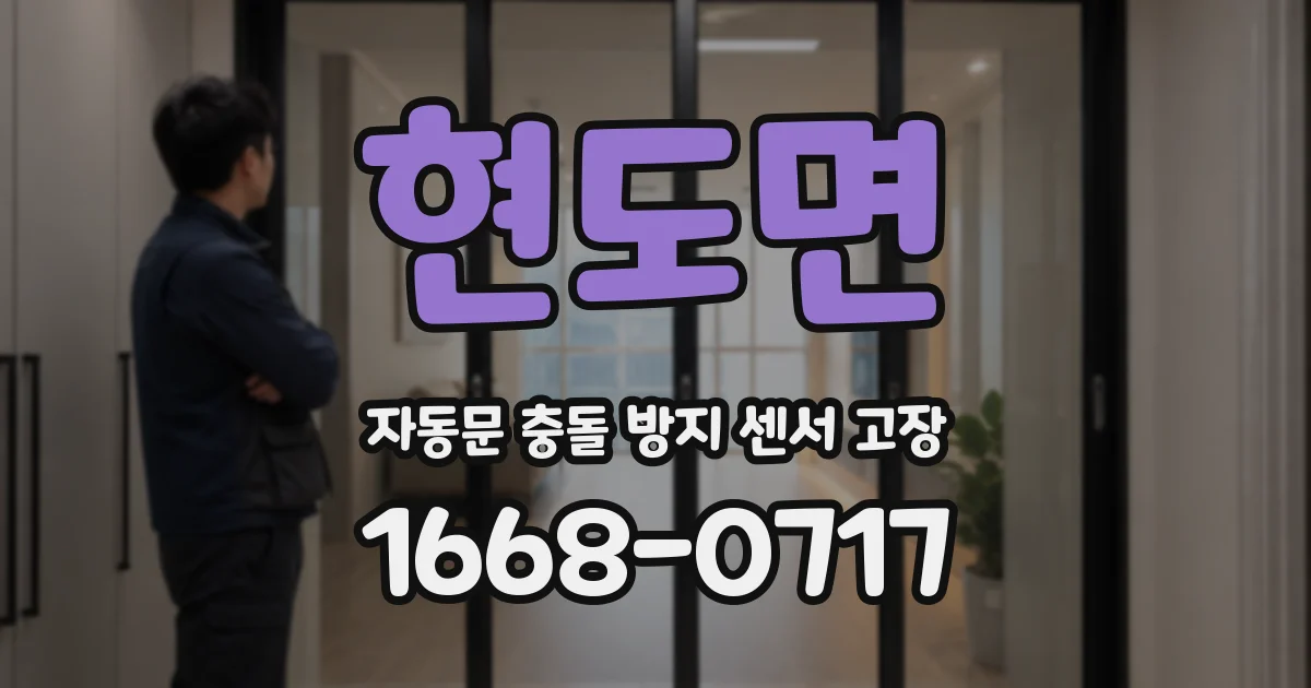 현도면 자동문 충돌 방지 센서 고장