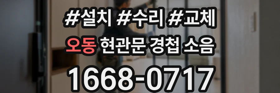오동 현관문 경첩 소음