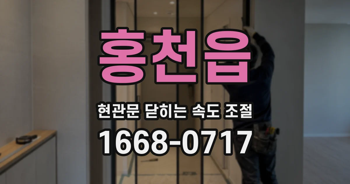 홍천읍 현관문 닫히는 속도 조절