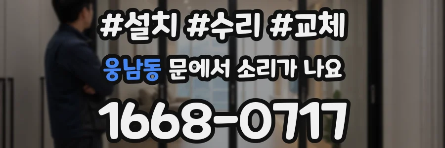 웅남동 문에서 소리가 나요