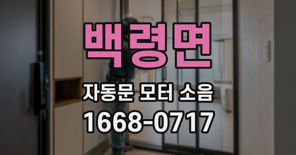 백령면 자동문 모터 소음