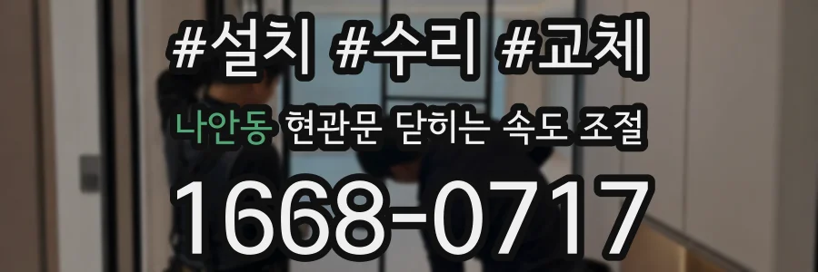 나안동 현관문 닫히는 속도 조절