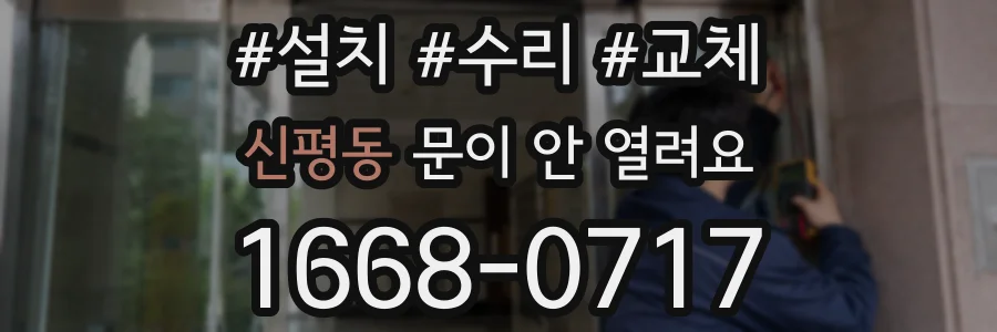 신평동 문이 안 열려요