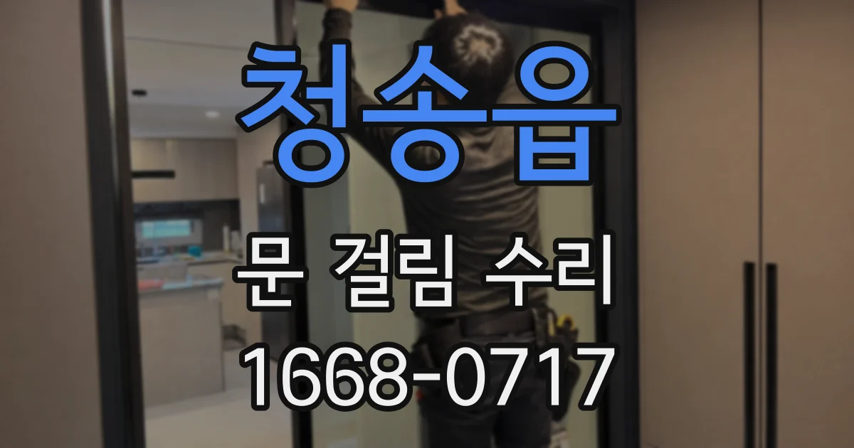 청송읍 문 걸림 수리