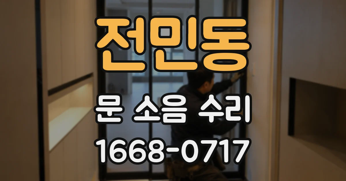 전민동 문 소음 수리