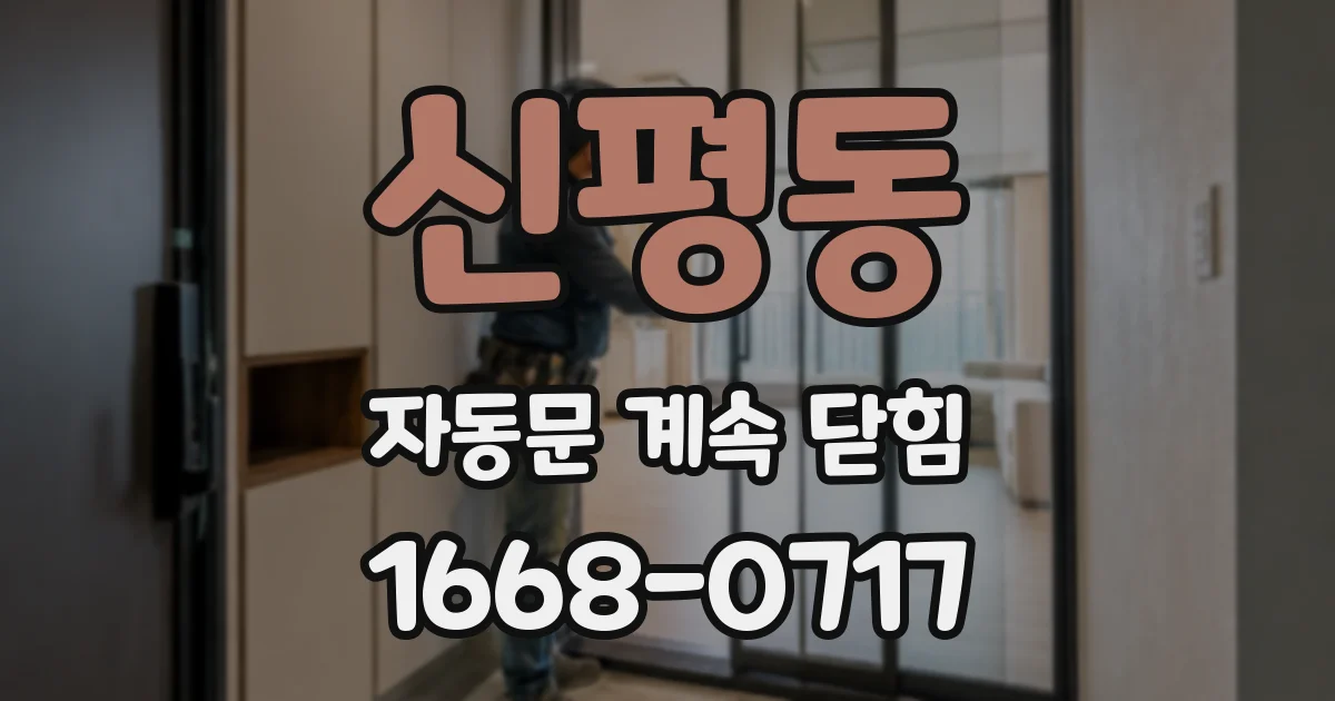 신평동 자동문 계속 닫힘