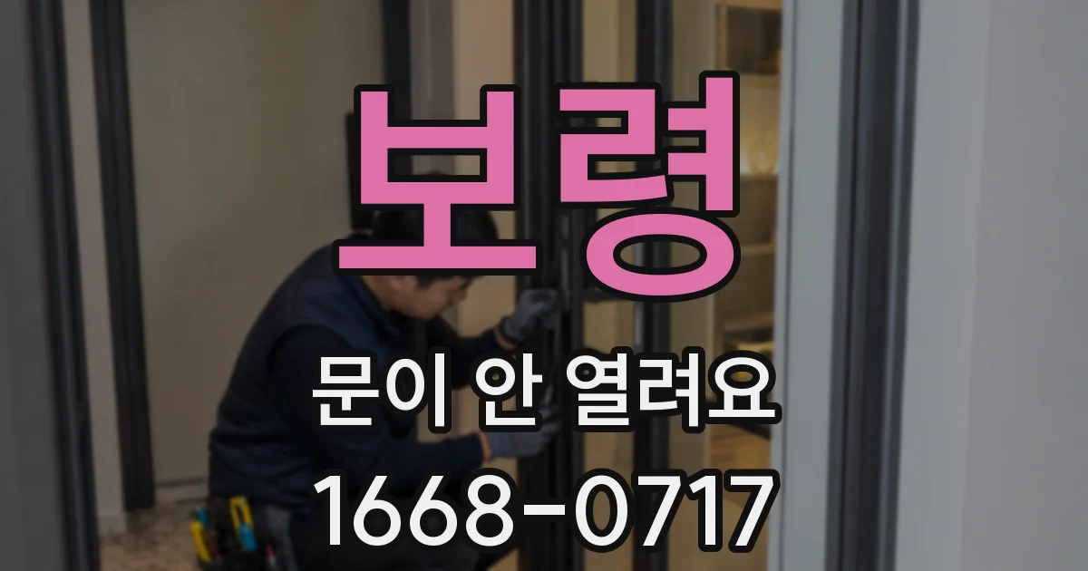 보령 문이 안 열려요