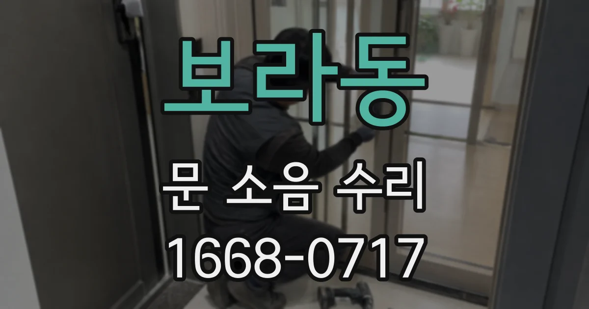 보라동 문 소음 수리