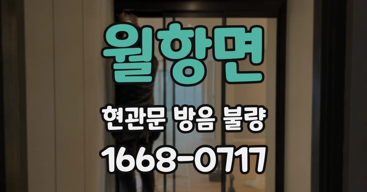 월항면 현관문 방음 불량