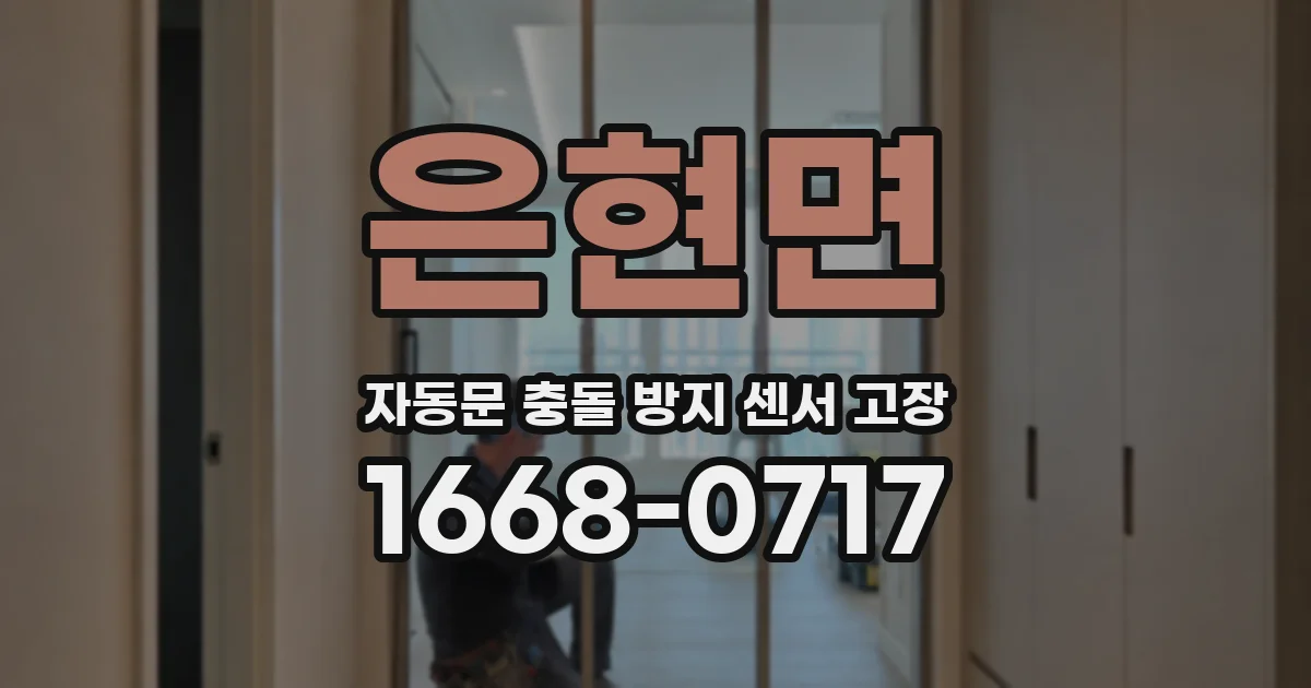 은현면 자동문 충돌 방지 센서 고장