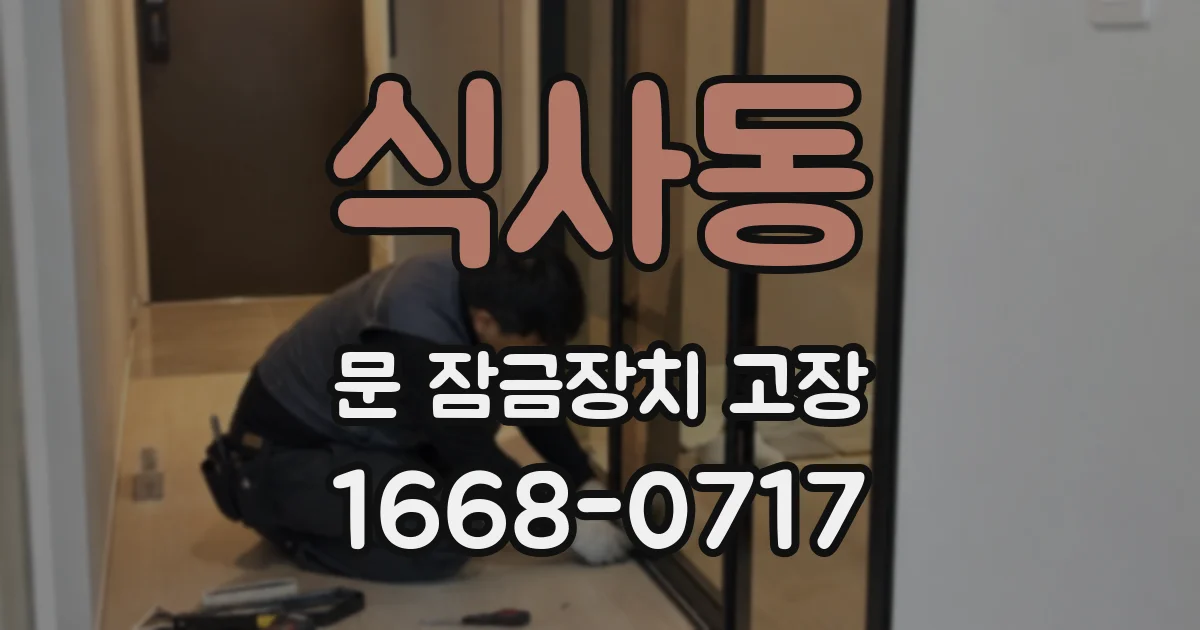 식사동 문 잠금장치 고장