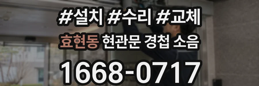 효현동 현관문 경첩 소음