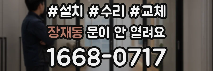 장재동 문이 안 열려요