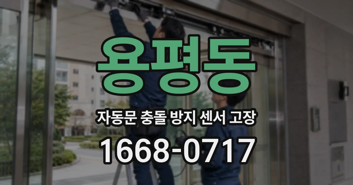용평동 자동문 충돌 방지 센서 고장